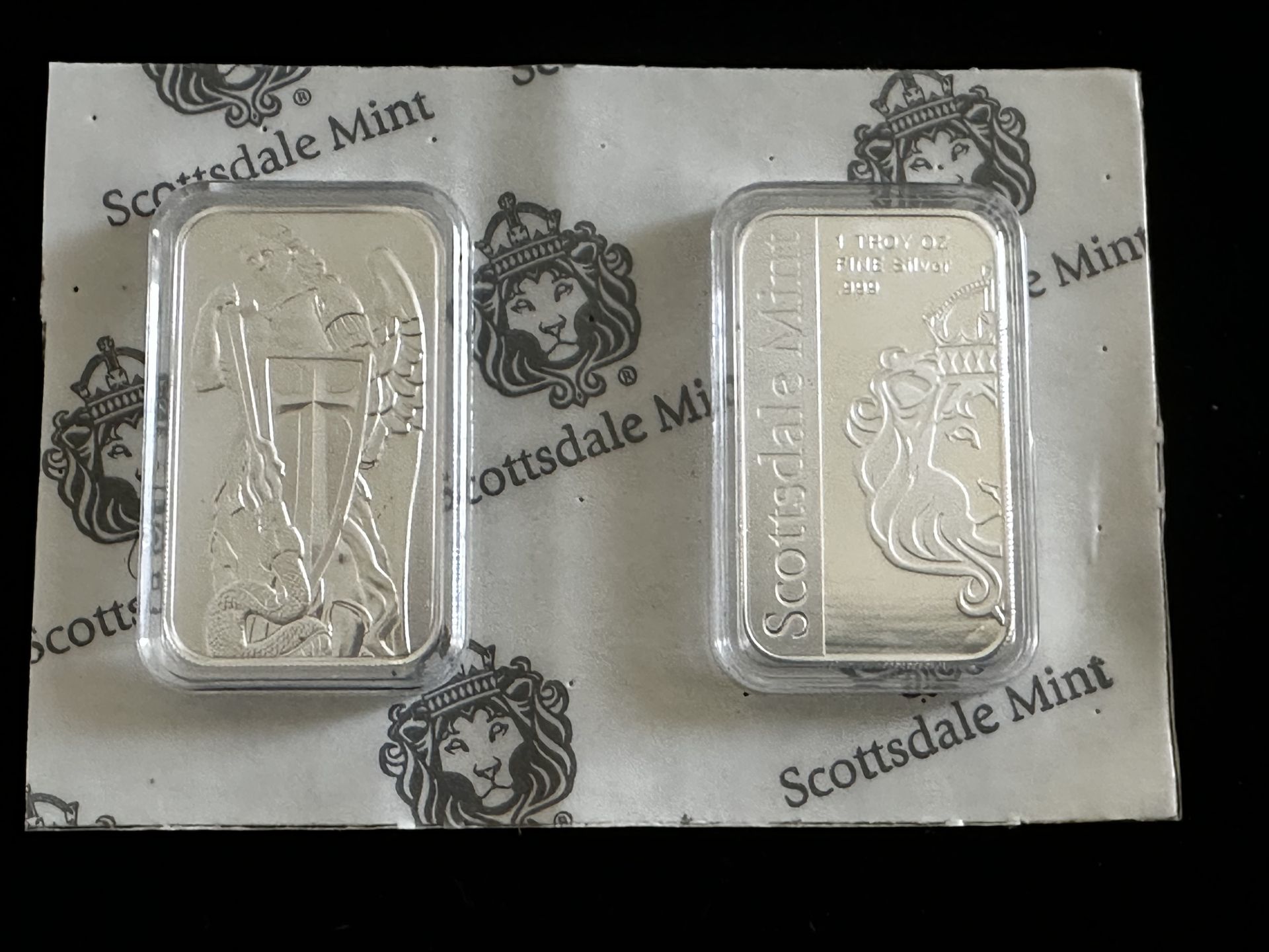 One ounce Scottsdale mint bricks plata Pura silver
