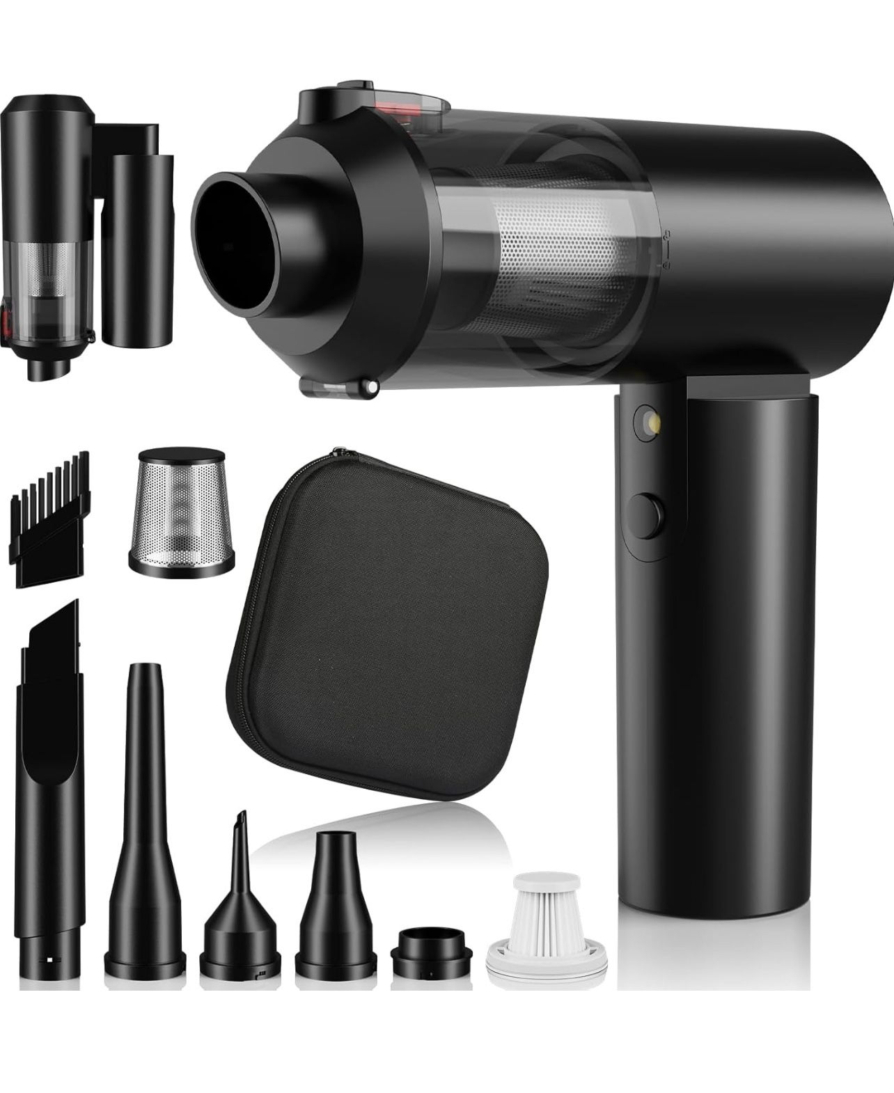 Brandnew Car Vacuum Portable Cordless,90°Foldable 4in1 Vac V2 Handheld Vacuums Cleaner Brushless Motor High Power 17000PA Compressed Air Dusters Cordl