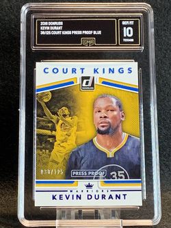 2016 Donruss 🔥 Kevin Durant 🔥 Court Kings Press Proof Blue 38/125 GMA 10 💎 Mint - Golden State Warriors / Phoenix Suns