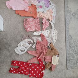 Lot of baby girl clothes 3-6m
