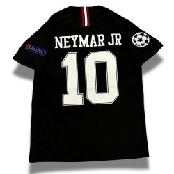 18-19 Paris UEFA Champions League 2nd Away Black 10 Neymar Short Sleeve Jersey
