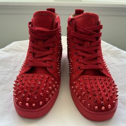 Men’s Flat Red Suede Spikes Shoes (EU43)