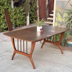 Garrison Mid Century Modern Dining Table – Drop Leaf w/ 2 Leaves