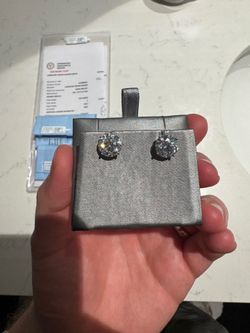 6 Carat Lab Diamond Stud Earrings