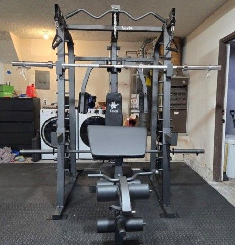 Smith Machine 2001 | Multi-Use Adj Bench | Gym Equipment | Fitness | Squat Rack | Excercise |🔴WEIGHTS AND BARBELL SOLD SEPARATELY 🔴 FREE DELIVERY 🚚