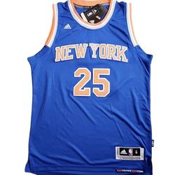 Mens adidas Derrick Rose Knicks New York #25 Swingman Jersey SZ Small New