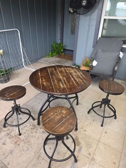 Table and bar stools