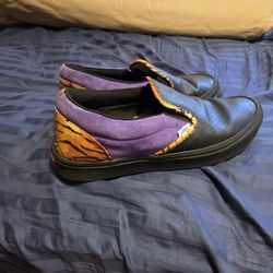 Custom Vans Slip Ons Sz13 Mens