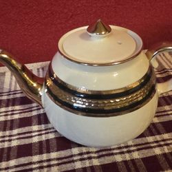 Gold And Blue Porcelain Teapot