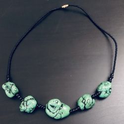 Vintage Necklace Turquoise Looking Like 19 Inch 