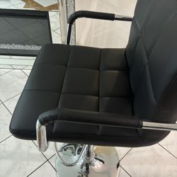 Modern Black Armrest Stool
