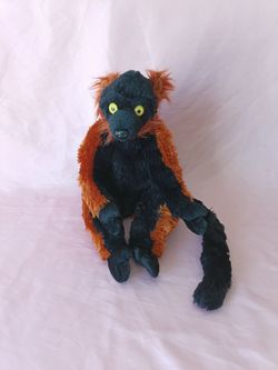Wild Republic 12" Red Ruffed Lemur Plush Stuffed Animal Realistic Orange Brown