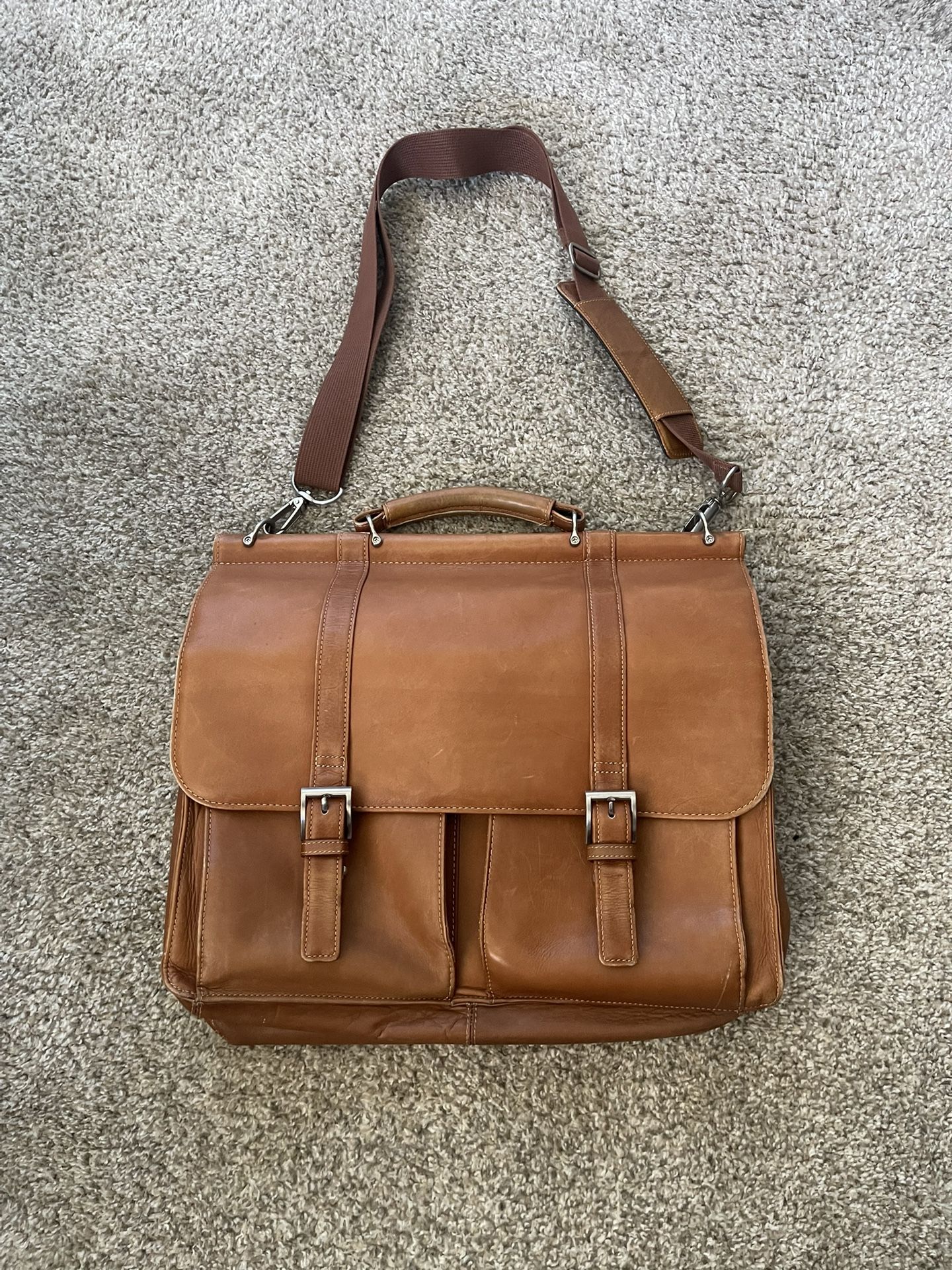 Wilsons Brown Leather Messenger/Laptop/Office Bag