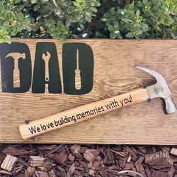 Personalized Wooden Dad Hammer
