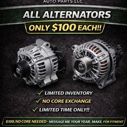 $100 Alternators!!! READ DESCRIPTION