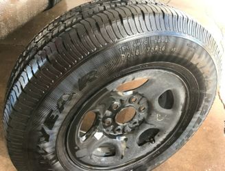 Goodyear Wrangler ST 235/75R 16 inch, with Chevy 6 Hole Rim