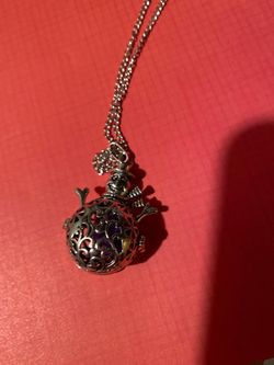 Snowman essential oil necklace