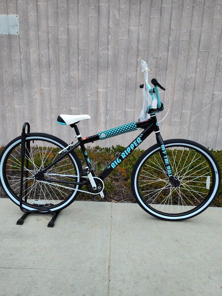 NEW LIMITED EDITION COLLECTOR 2022 SE VANS BIG RIPPER 29 BLACK TEAL SINGLE SPEED WHEELIE FREESTYLE BMX BIKE
