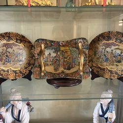 Chinese Oriental Plates And Platter 