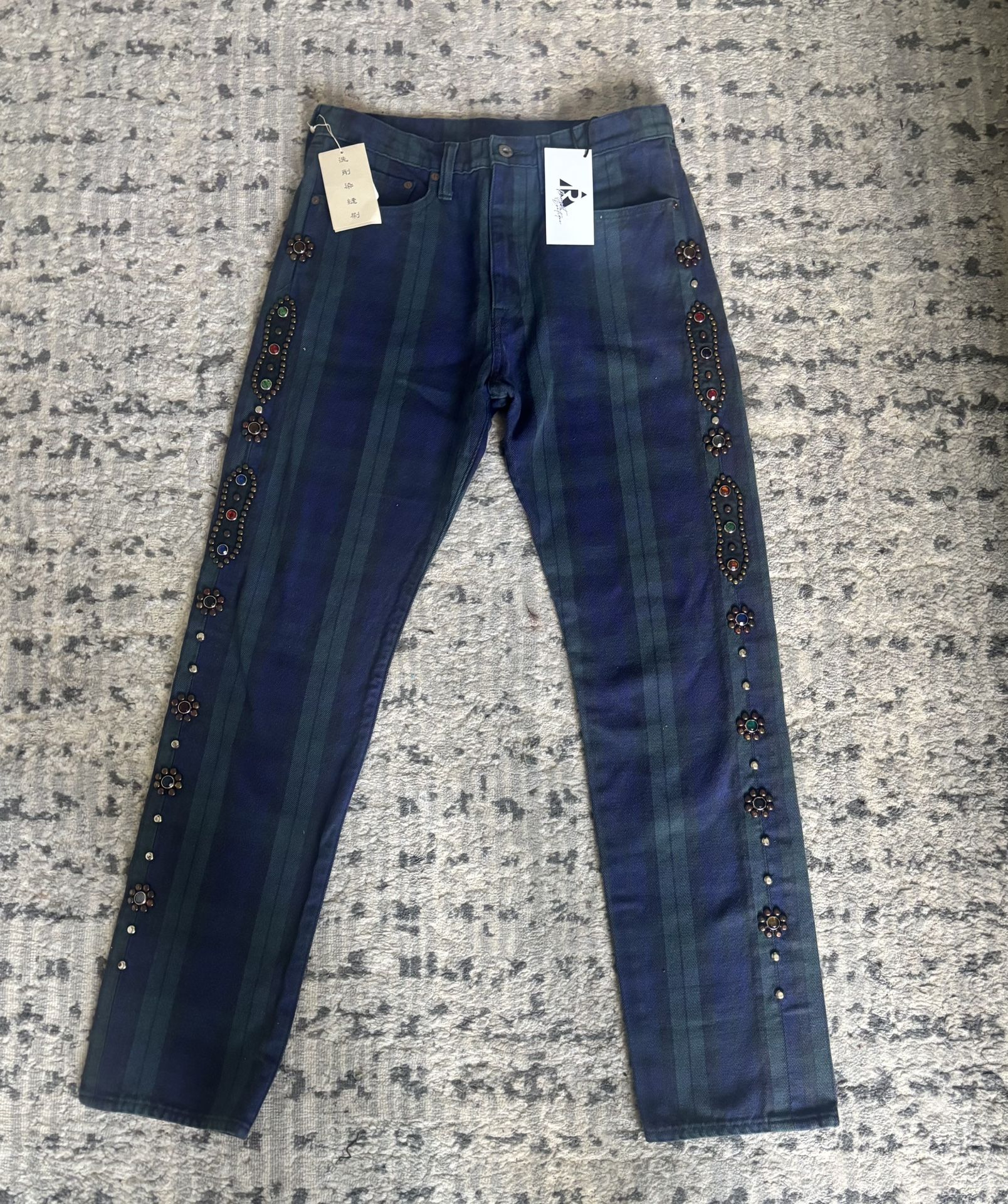 Kapital 11Oz Tartan Check 5P Monkey Cisco Jeans Brand New