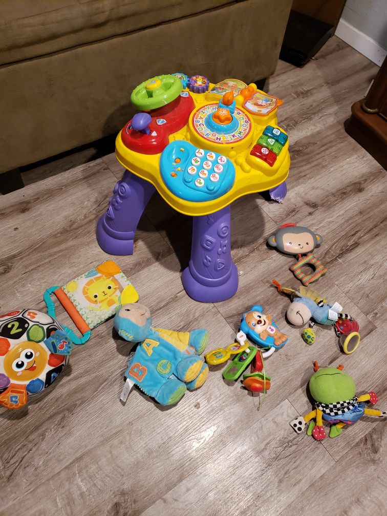 Baby activity table & toys