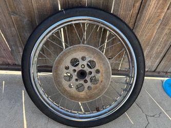 Harley Softail dyna sportster front 21in vintage rib tire and rim