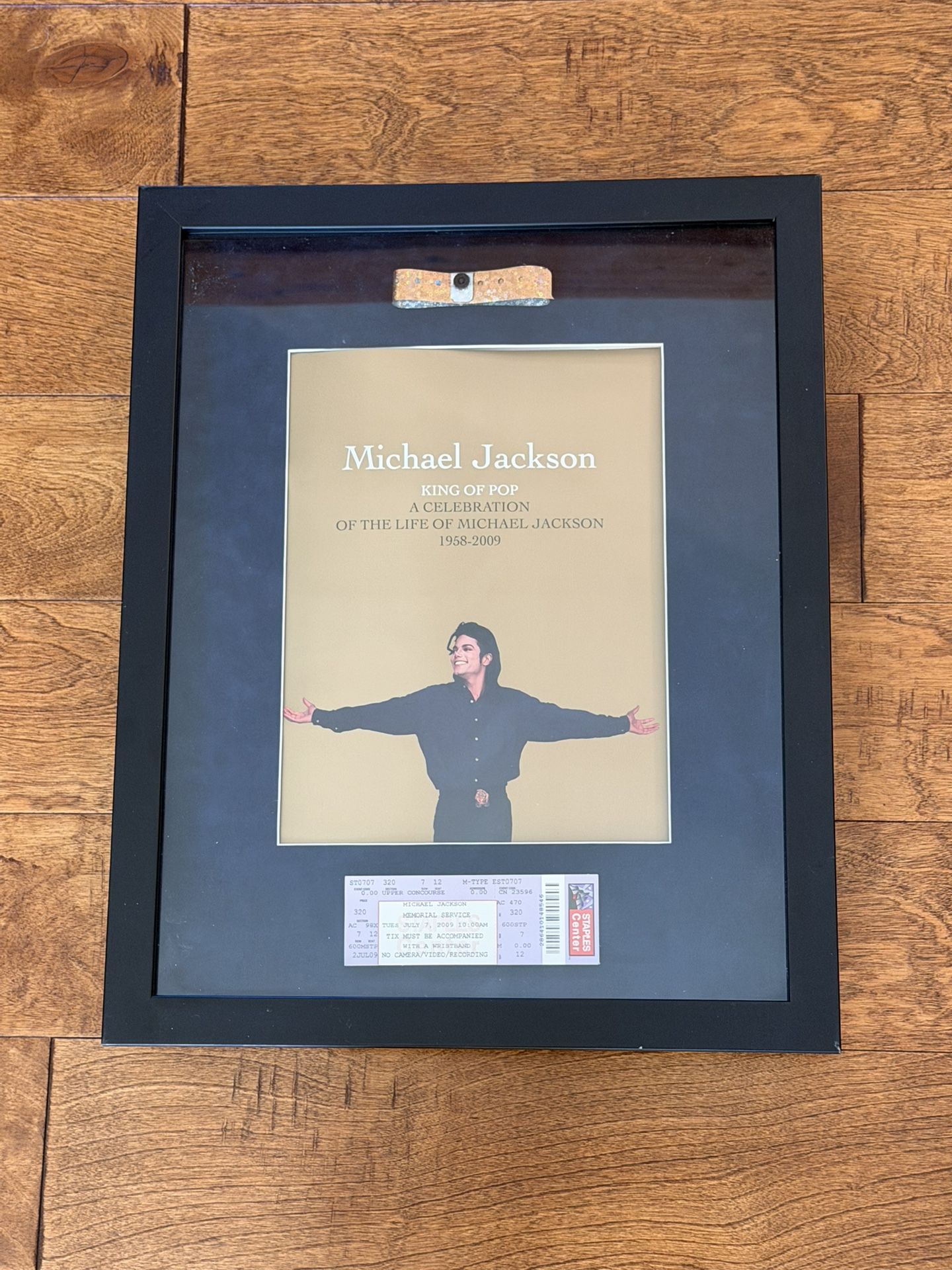 RARE Framed Michael Jackson Memorial Service Program, Ticket