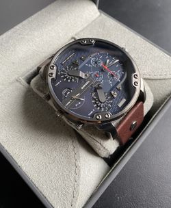 New Diesel Leather Chronograph Watch