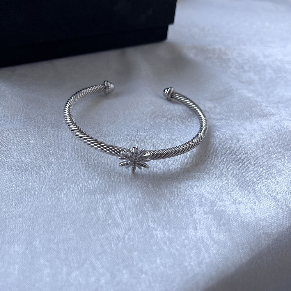 David Yurman Starburst Bracelet In Sterling Silver And Diamonds