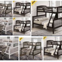 Bunk Bed Full And Twin With 2 Mattress Memory 