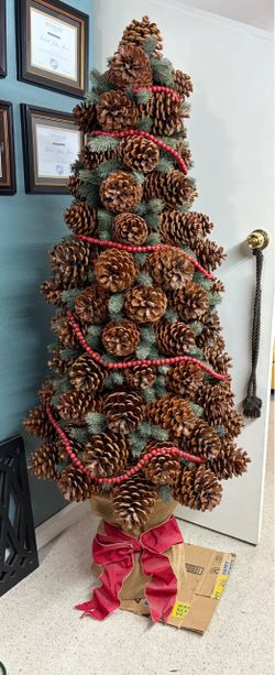 Custom Made Real Pinecone Topiary Tree