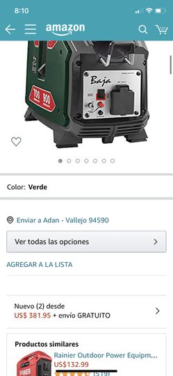 BAJA GENERATOR WORKS WITH PROPANE GAS BRAND NEW. THE COST IN THE STORE IS THE 380