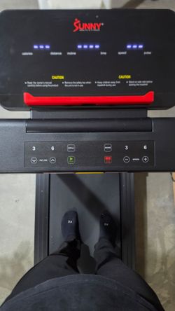 Sunny Health & Fitness Interactive Slim Folding Treadmill, Auto Incline & Free SunnyFit® App Membership– T722022