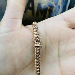 10k Rose Gold Anklet Bracelet 