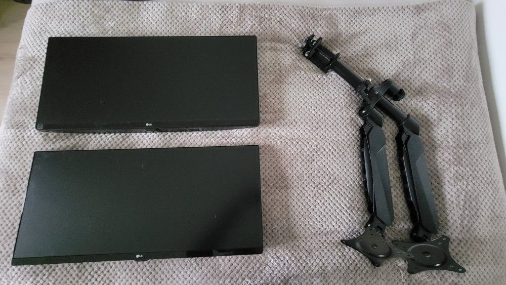 Dual LG Monitors With Stand