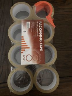 Packaging tape with dispenser