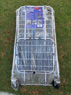 3-Wheel Steel Easy Climb Shopping Cart Design with Accessory Basket in Silver