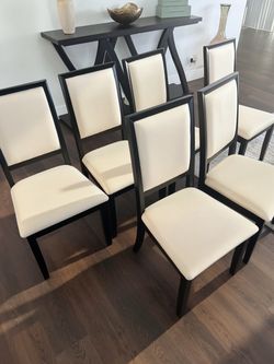 Wood Dining Side Chair Black (set of 6)