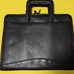 Sully Leather Zippered Portfolio With Drop Handles