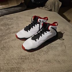 Jordans White and red slightly used