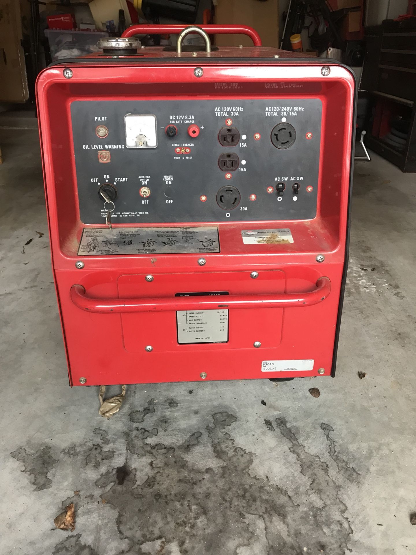 Toro t4000d Generator