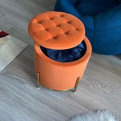 Accent Ottoman / Storage ( Orange )