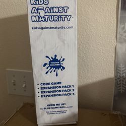 Kids Against Maturity Game + 3 Expansion Packs – Brand New!