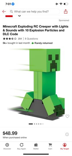 Minecraft Exploding RC Creeper with Lights & Sounds with 10 Explosion Particles and DLC Code