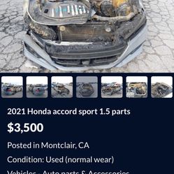 2021 Honda accord sport 1.5 parts