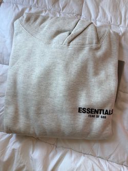 Essentials hoodie small oatmeal