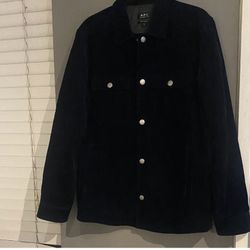 A.P.C Men’s Dark Blue Corduroy Jacket 