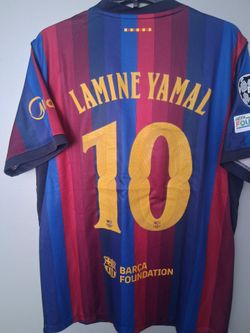 BNWT #10 LAMINE YAMAL BARCELONA HOME FANS VERSION JERSEY! MULTIPLE SIZES AVAILABLE!