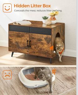 Cat Litter Box Cat House with Doors