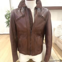 BEAUTIFUL VINTAGE STEINMARKS BIKER LEATHER JACKET 